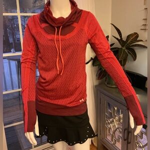 Under Armour Threadborne Activewear Fitness Pullover Crimson Red WM Size Small